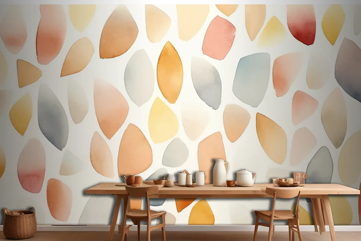 Watercolor Seamless Pattern Kitchen Wallpaper Mural