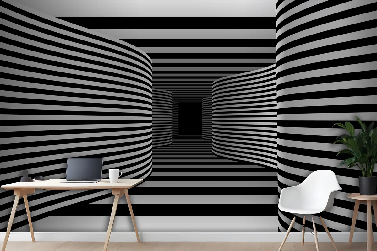 Realistic Optical Illusion Background Wallpaper Mural