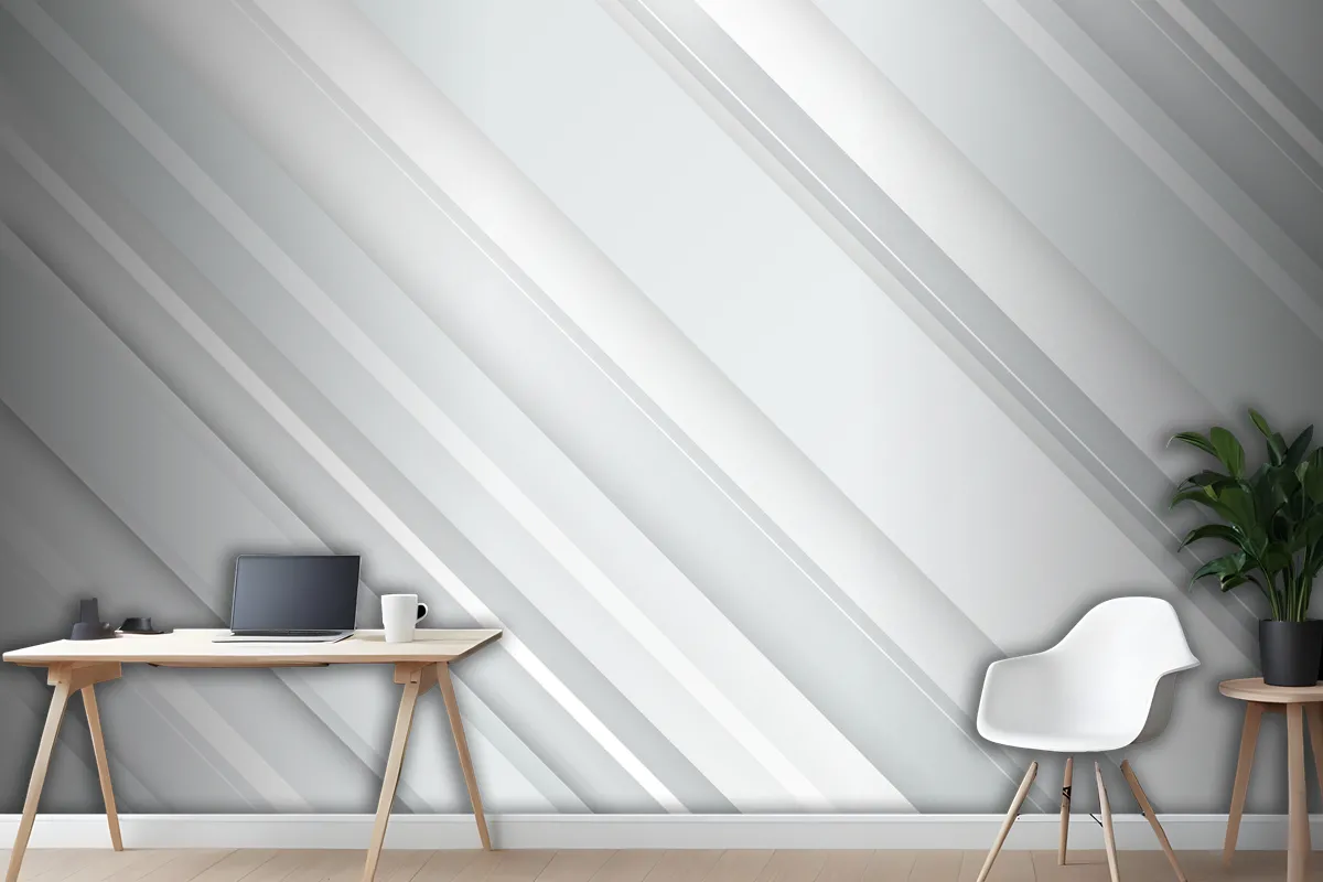 White Abstract Background Wallpaper Mural