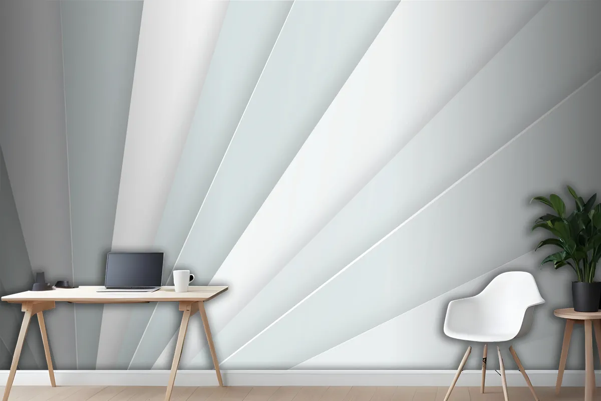 White Abstract Background Office Wallpaper Mural