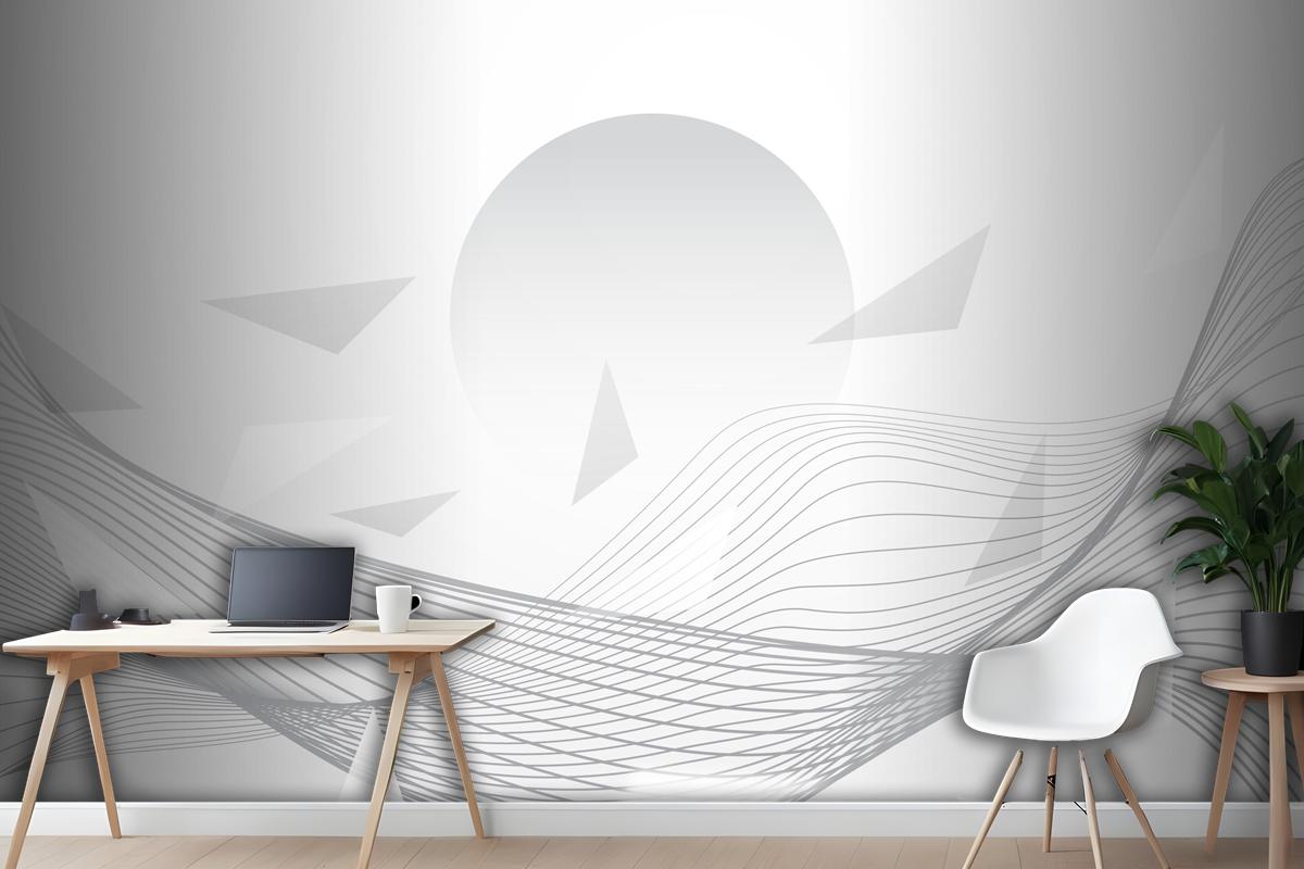 White Abstract Background Theme Wallpaper Mural