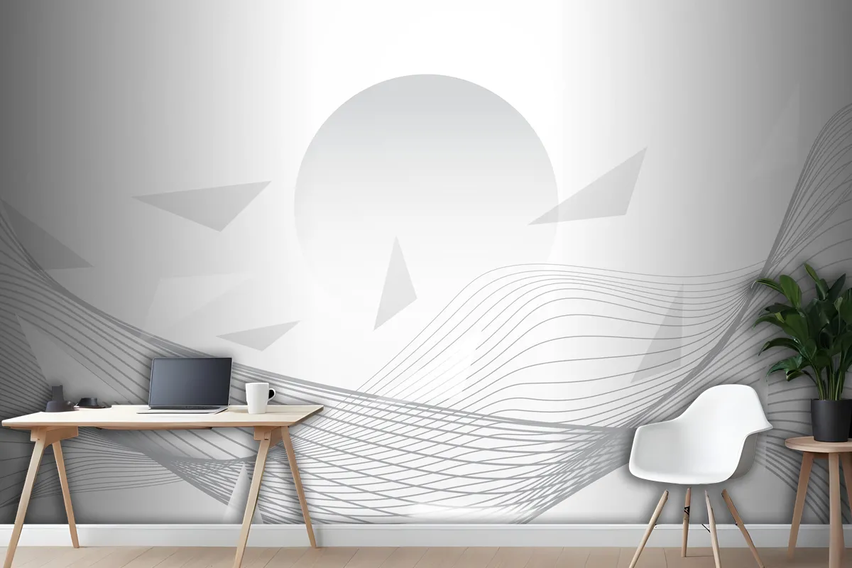 White Abstract Background Theme Wallpaper Mural