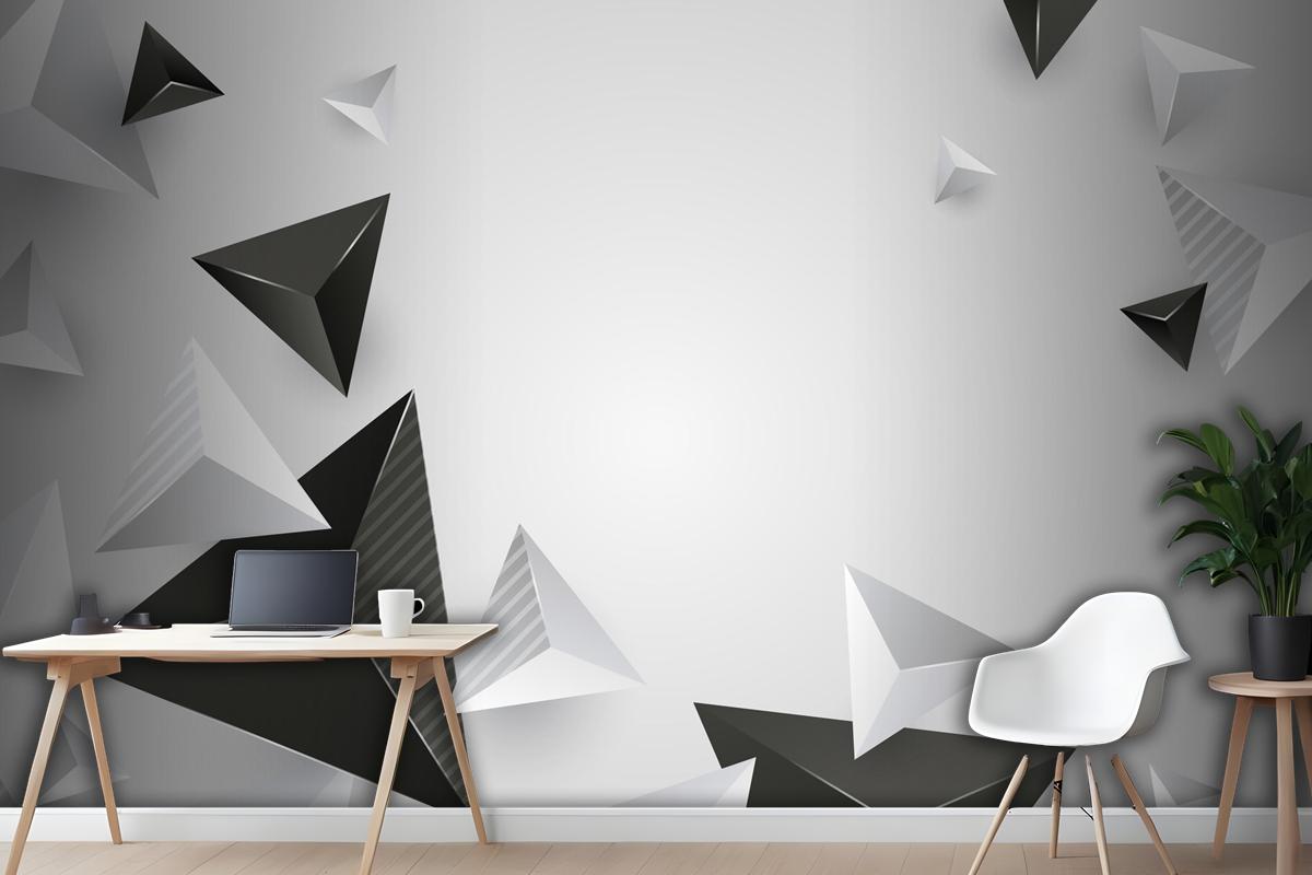 Realistic Polygonal Background Office Wallpaper Mural