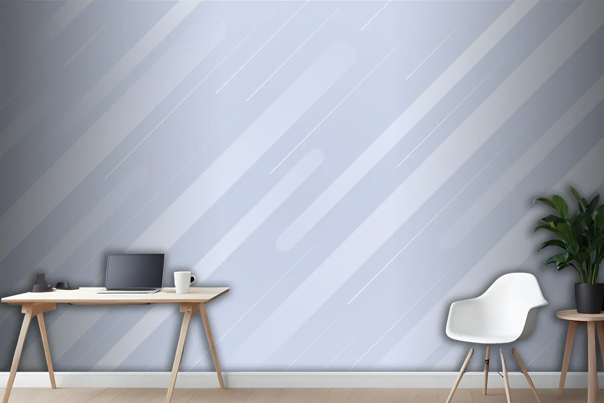 Gradient White Monochrome Background Office Wallpaper Mural