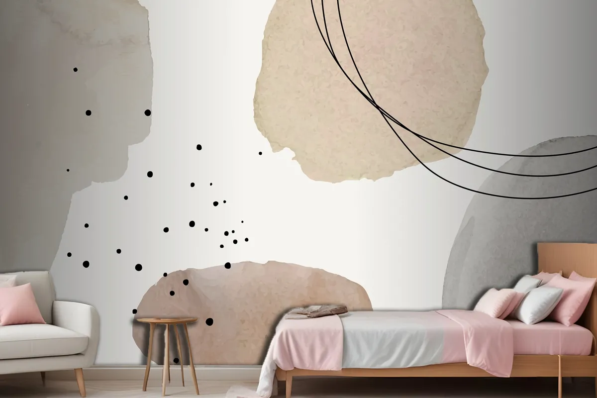 Abstract Background In Brown Watercolor Wallpaper Mural