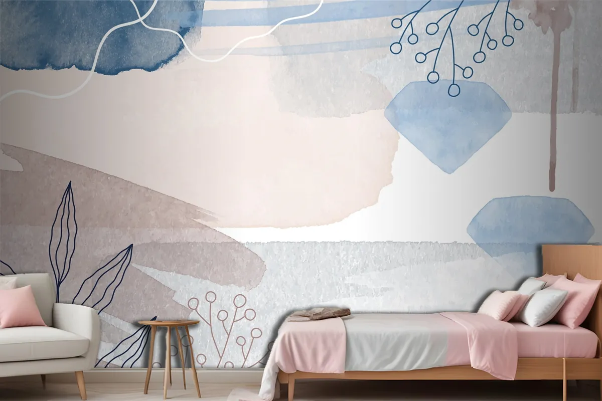 Abstract Watercolor Background Wallpaper Mural