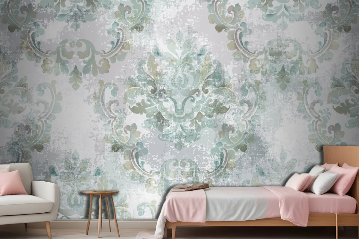 Baroque Texture Pattern Bedroom Wallpaper Mural