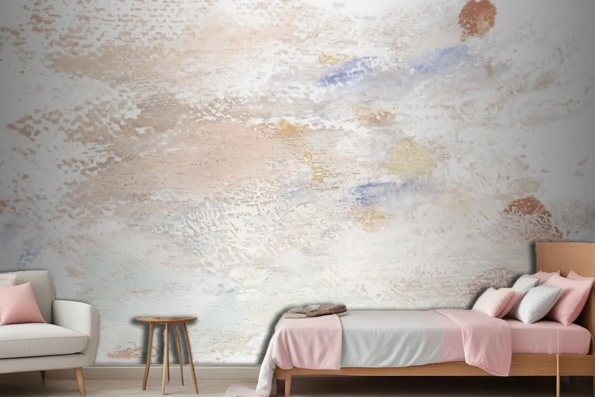 Earth Tone Paint On A Canvas Wallpaper Mural