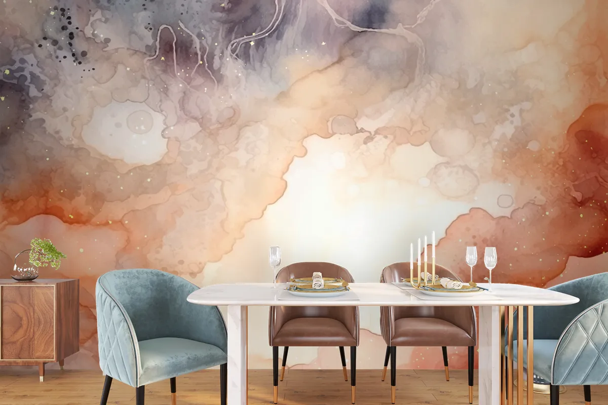 Neutral Watercolor Background Wallpaper Mural