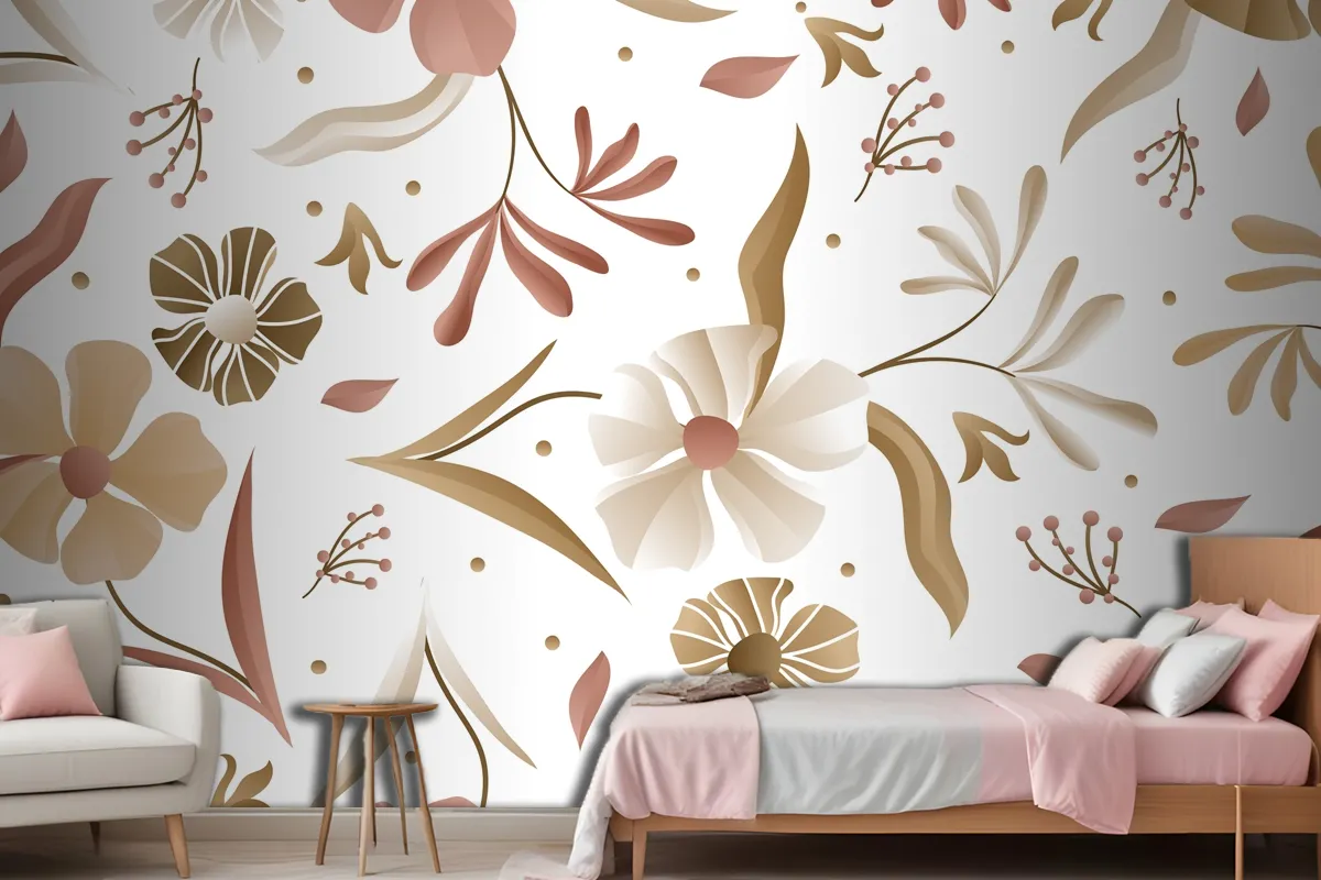 Gradient Monochromatic Pattern Wallpaper Mural