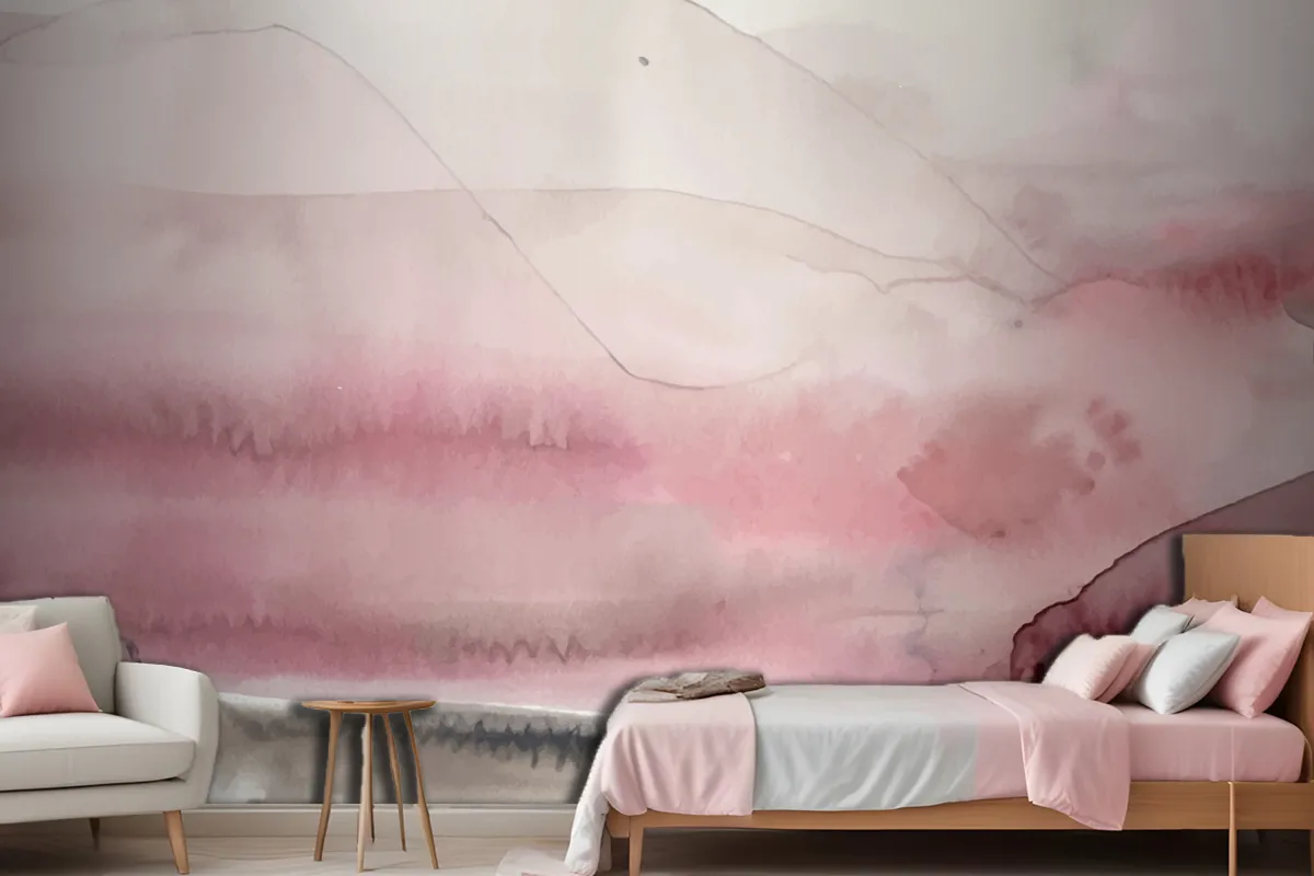 Soft Watercolor Splash Stain Background Wallpaper Mural