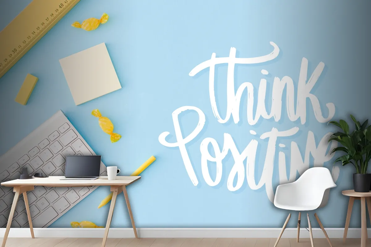 Lettering Style With Photo Wallpaper Mural