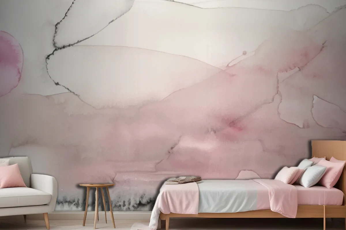 Soft Watercolor Splash Stain Background Wallpaper Mural