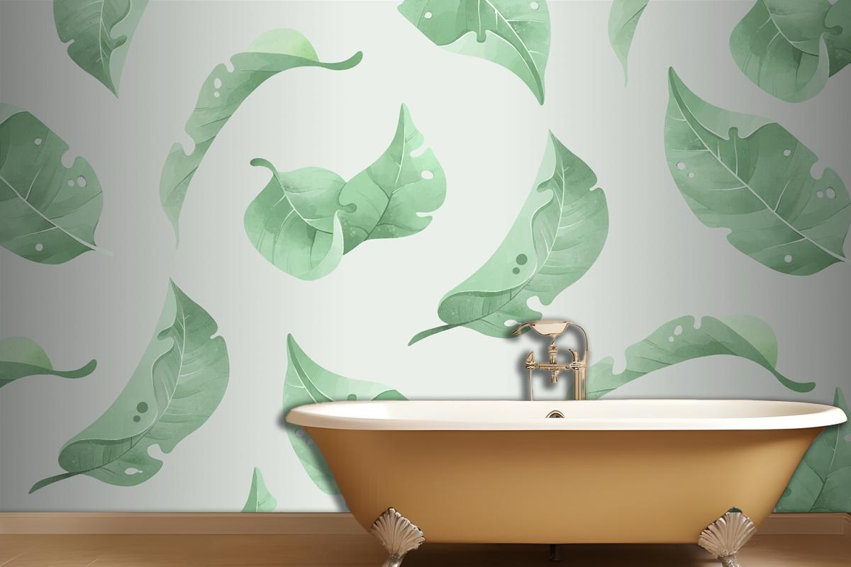 Tropical Background With Vegetation Wallpaper Mural