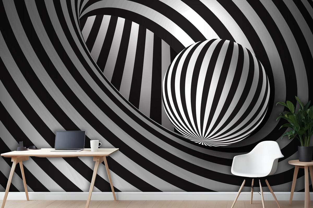 Psychedelic Optical Illusion Background Wallpaper Mural