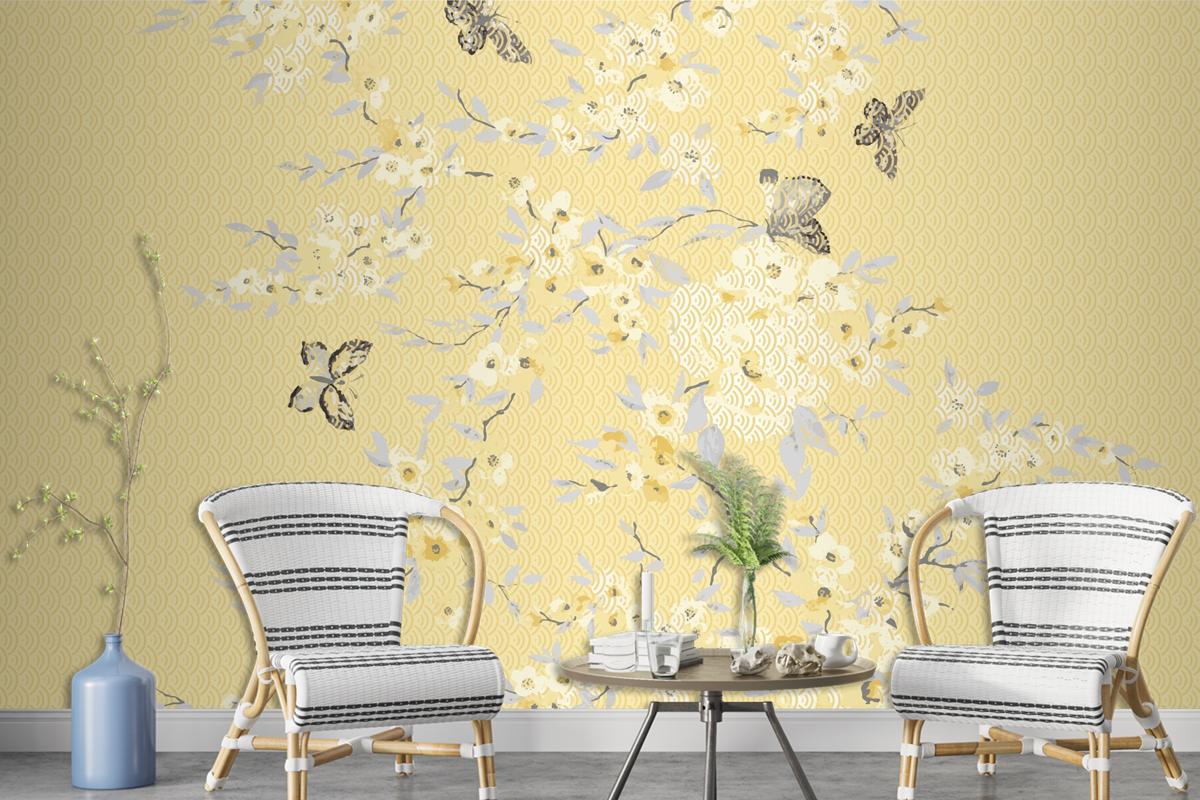 Graphic Pattern For Textile Fabric Designs Wallpaper Mural