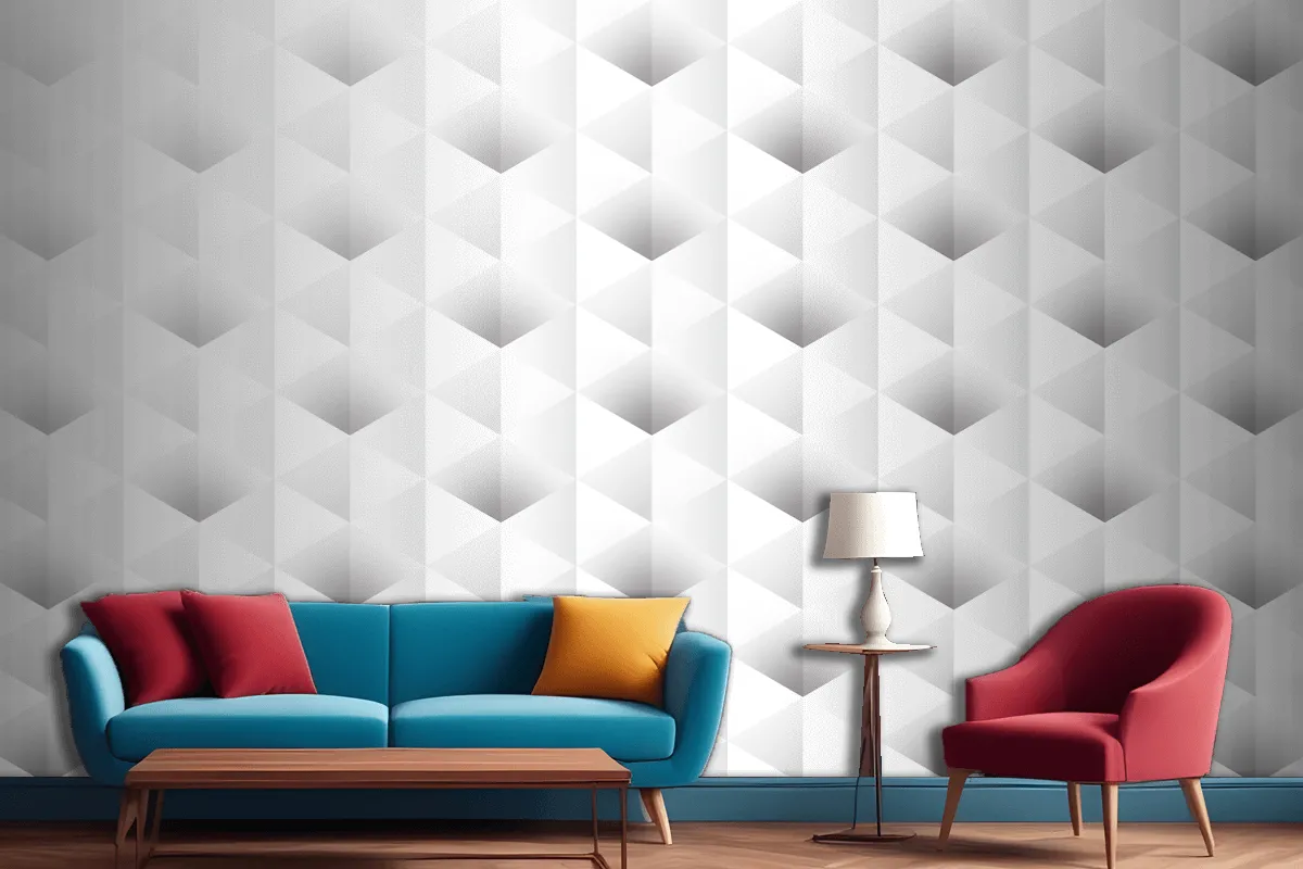 Abstract 3D Paper Style Living Room Wallpaper Mural