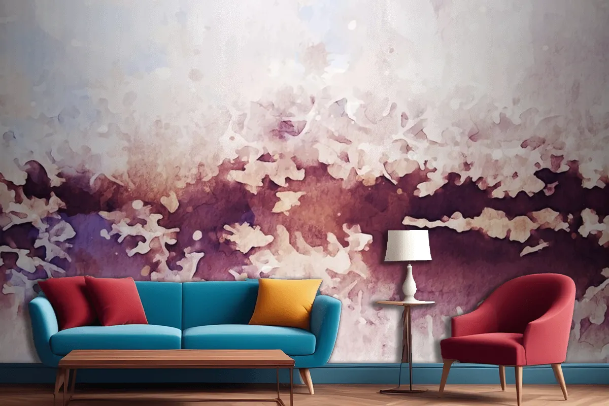 Abstract Texture Of Watercolor Wallpaper Mural