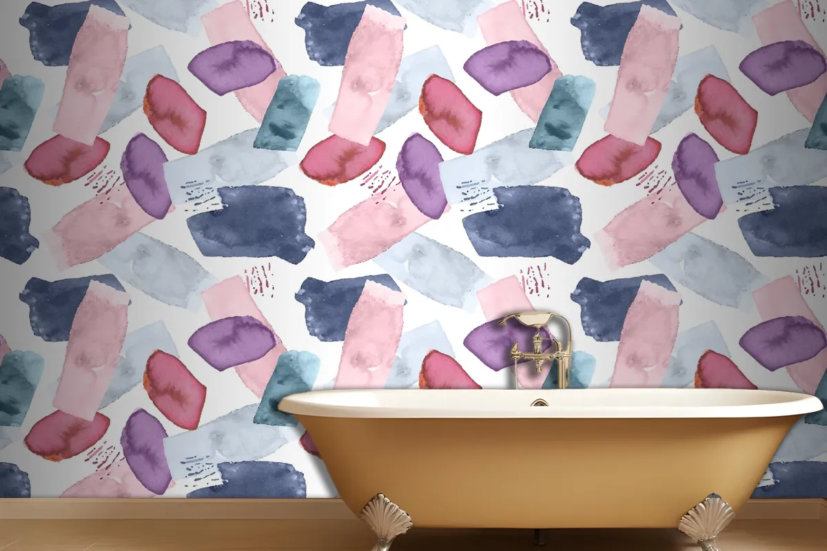 Abstract Watercolor Pattern Wallpaper Mural