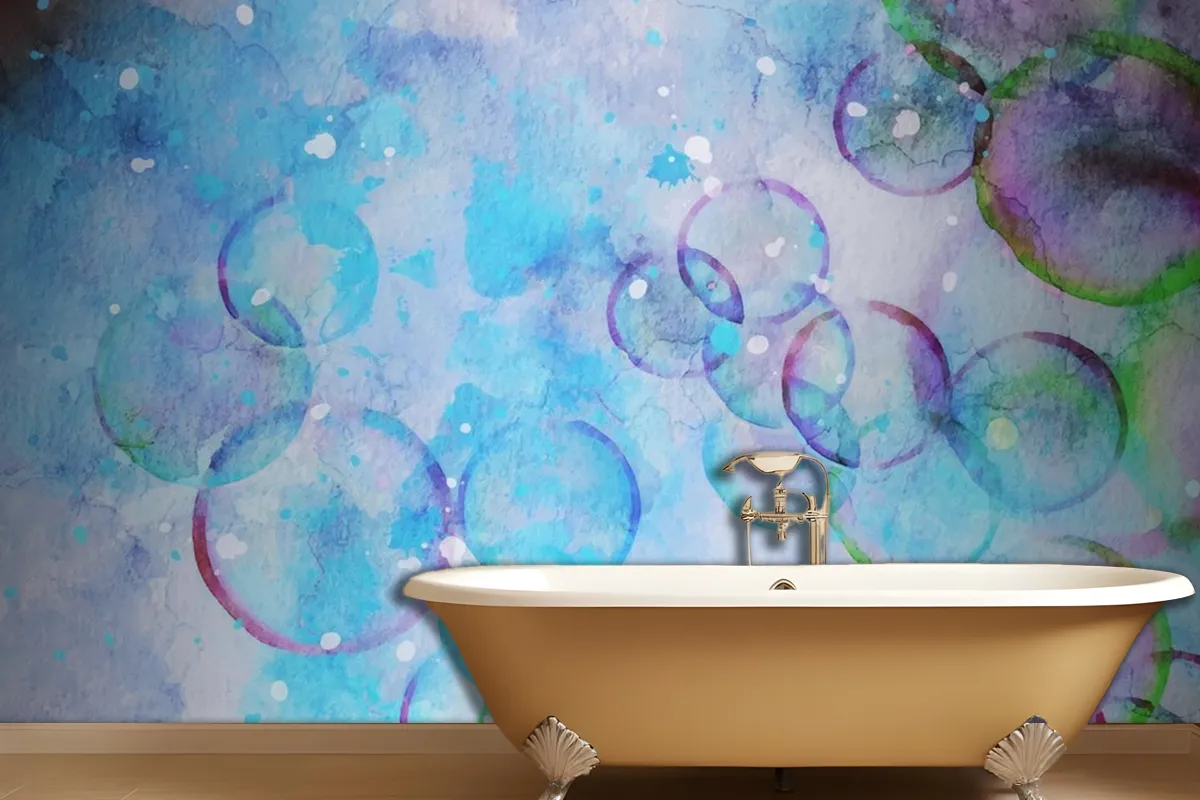 Bubble Watercolor Artwork Wallpaper Mural