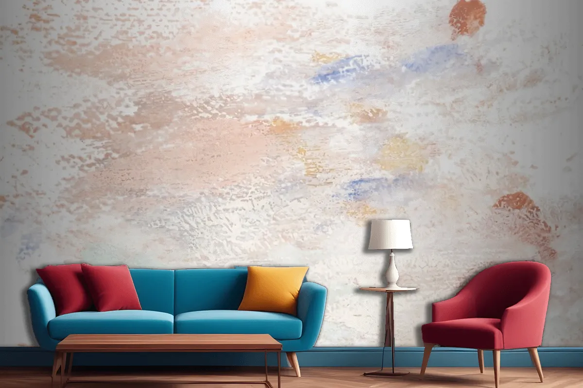 Earth Tone Paint On A Canvas Living Room Wallpaper