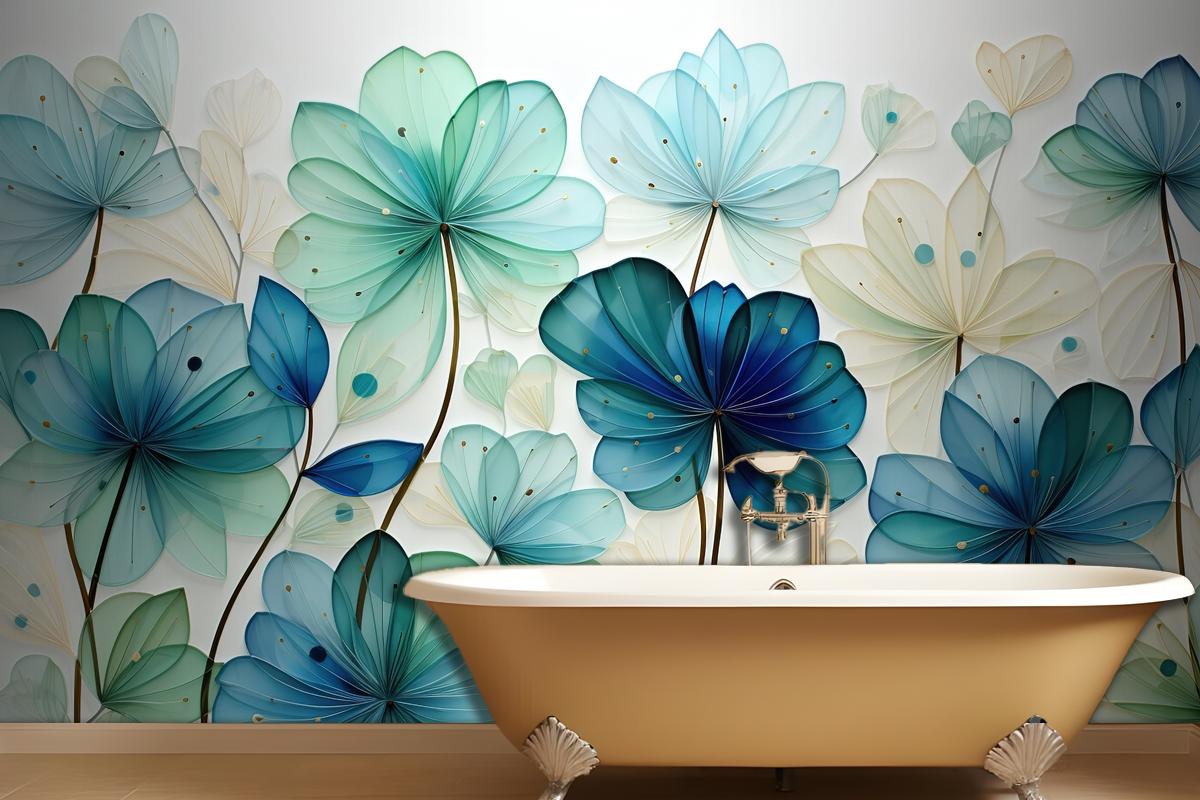 Seamless Floral Pattern Colorful Flower Pattern Watercolor Wallpaper Mural