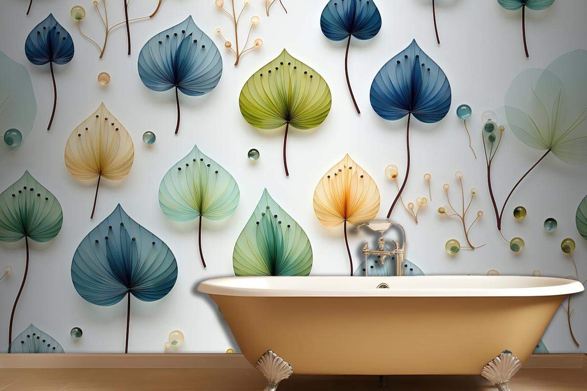 Seamless Floral Pattern Colorful Flower Pattern Bathroom Wallpaper Mural