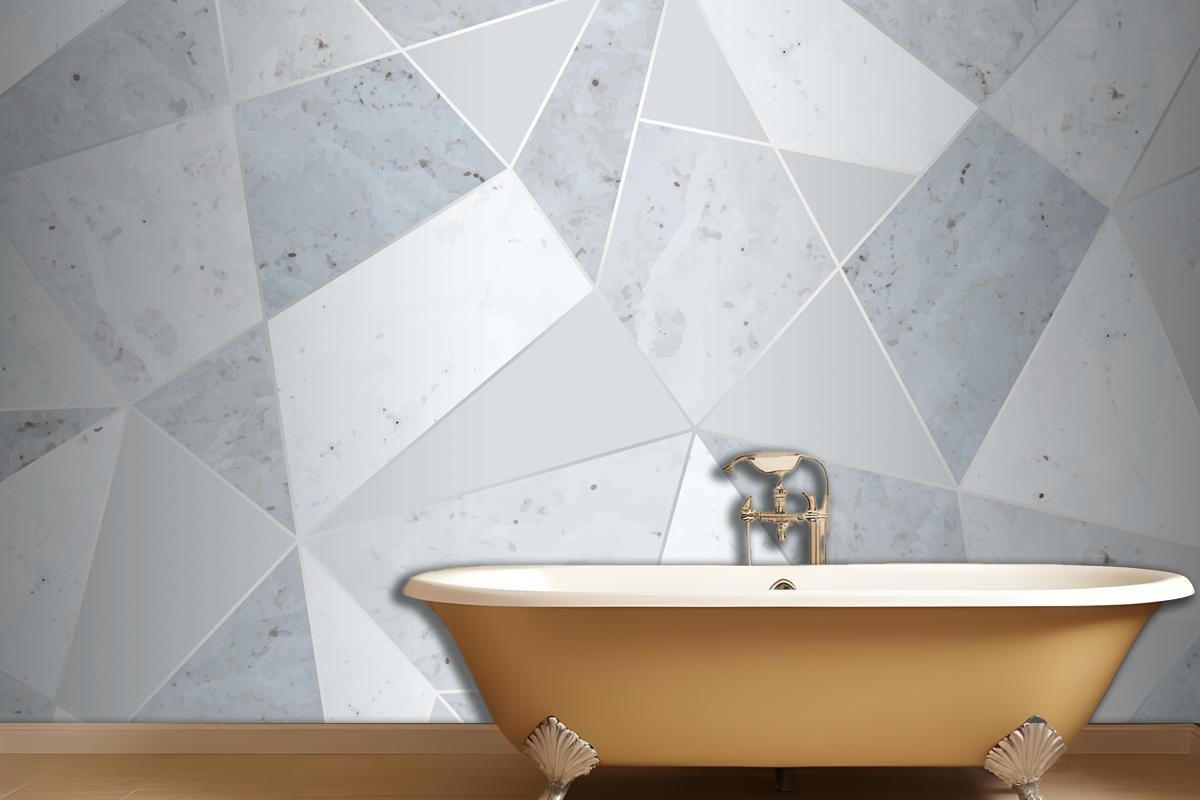 Simple Gray Triangular Background Wallpaper Mural