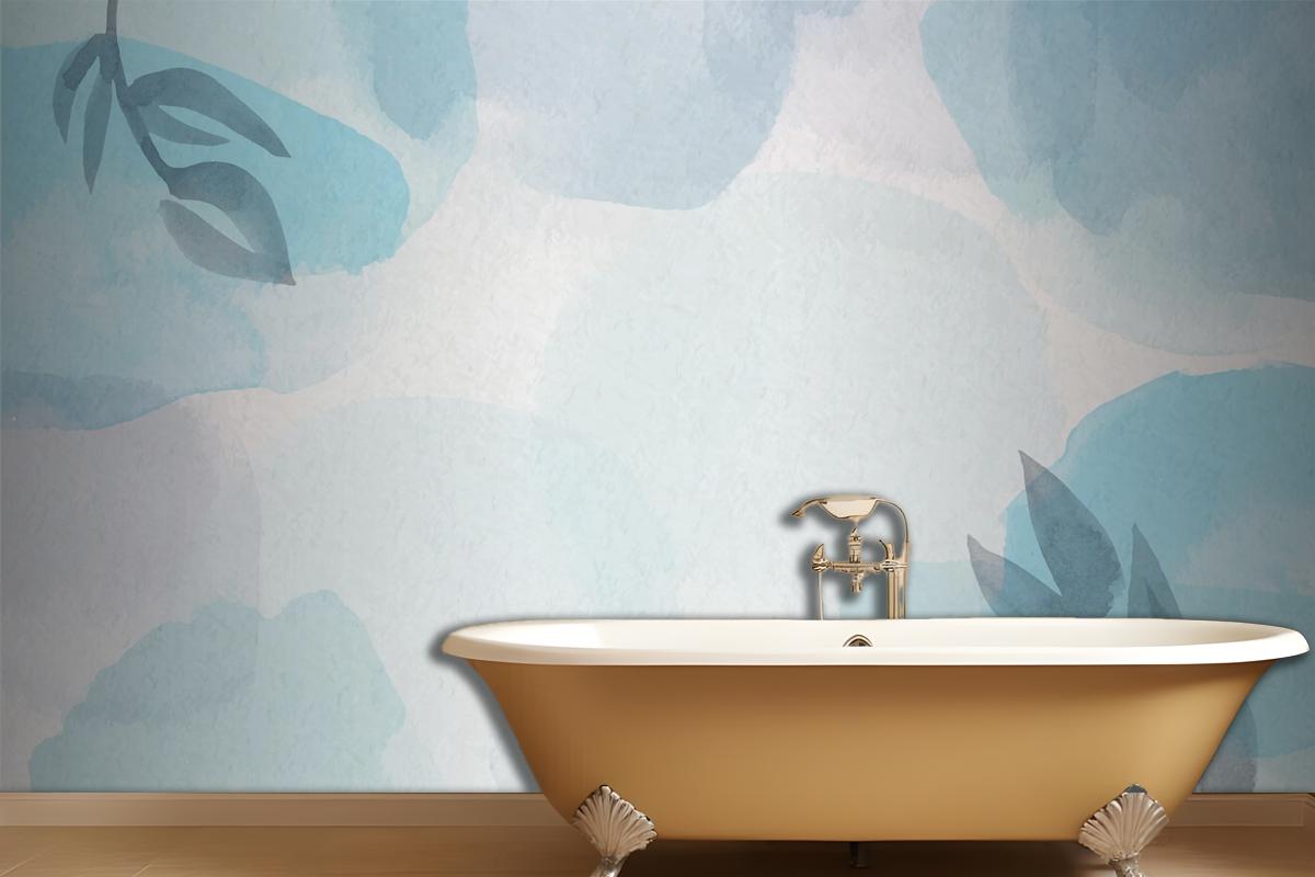 Watercolor Abstract Bathroom Wallpaper Mural