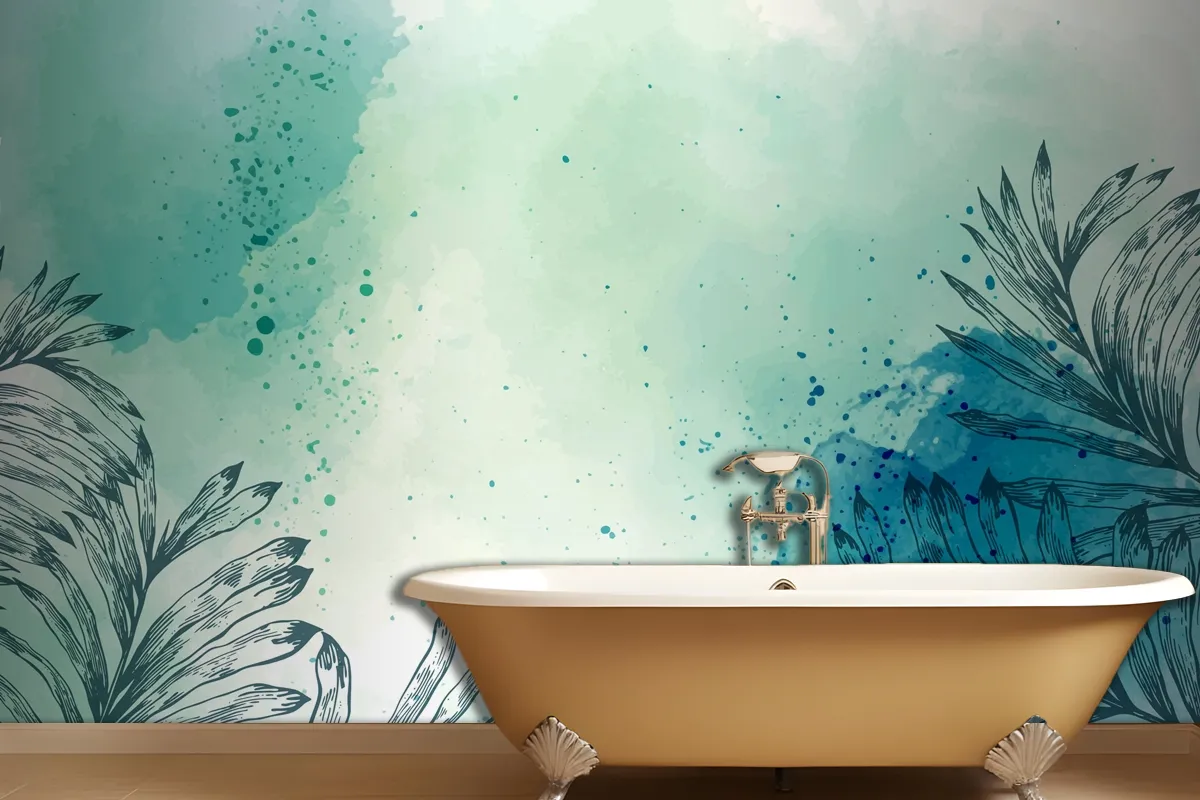 Watercolor Hand Drawn Wallpaper Mural