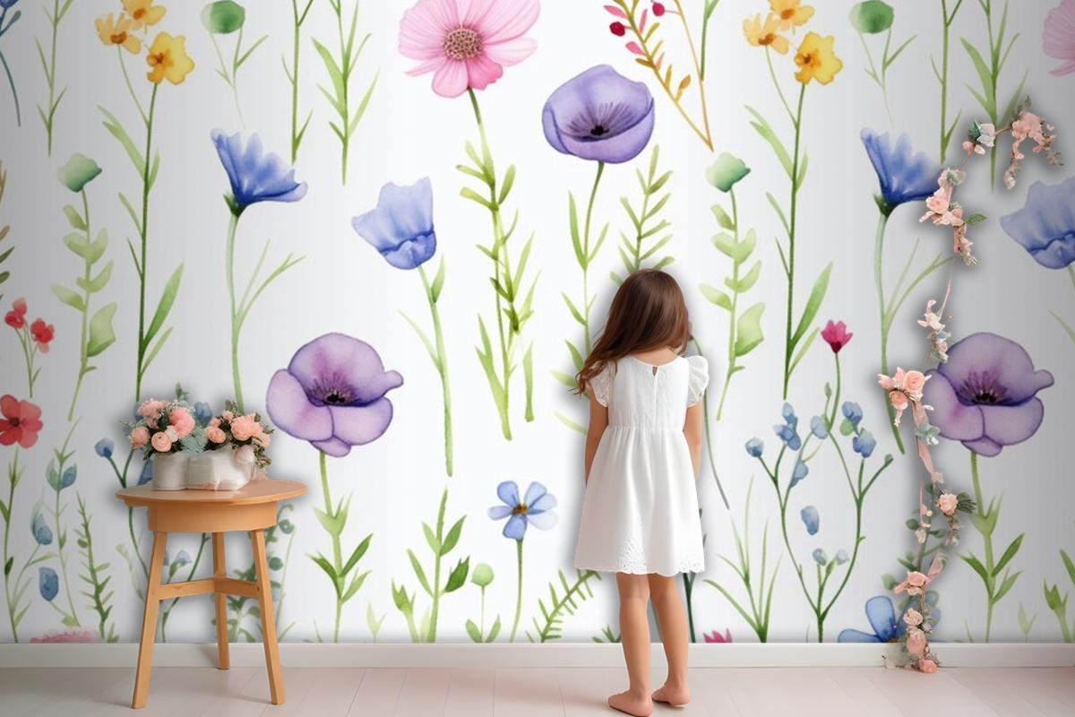 A Floral Wallpaper By Person Wallpaper Mural