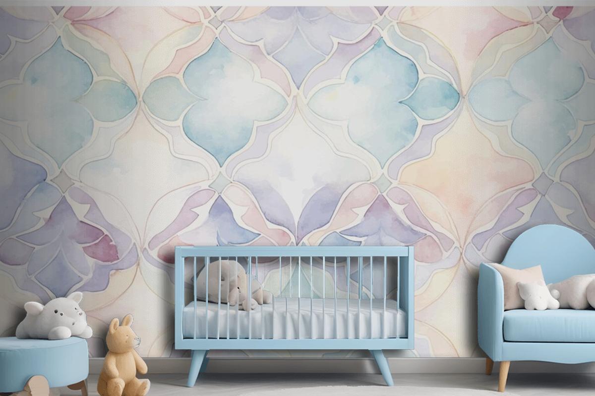 Abstract Watercolor Pattern Wallpaper Mural