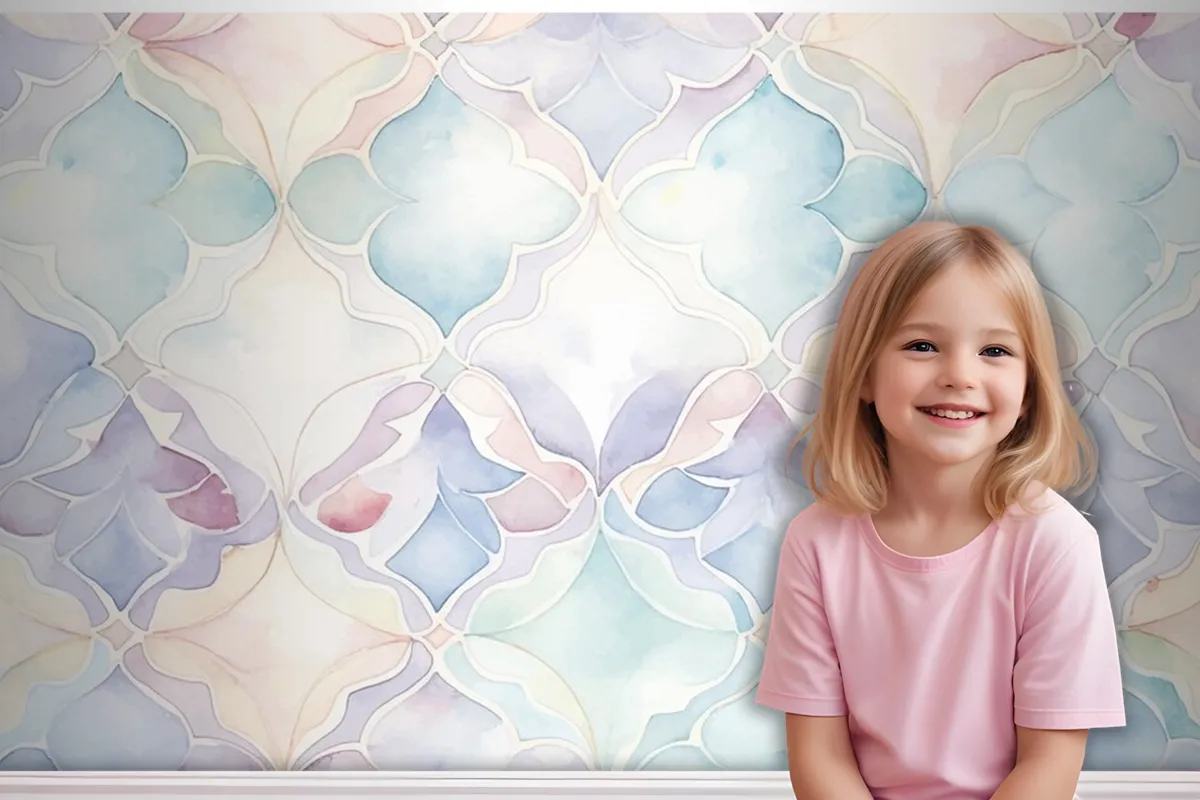 Abstract Watercolor Pattern Wallpaper Mural