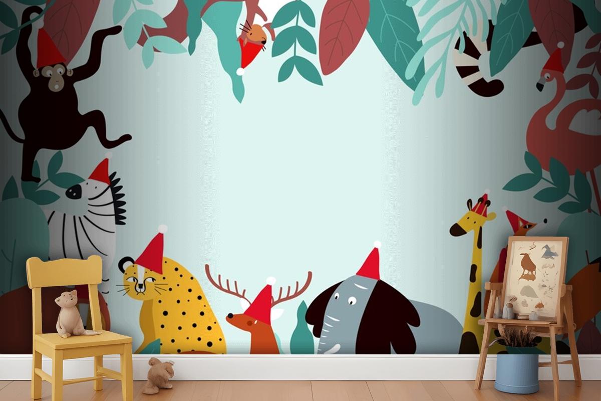 Animals Theme Template Wallpaper Mural