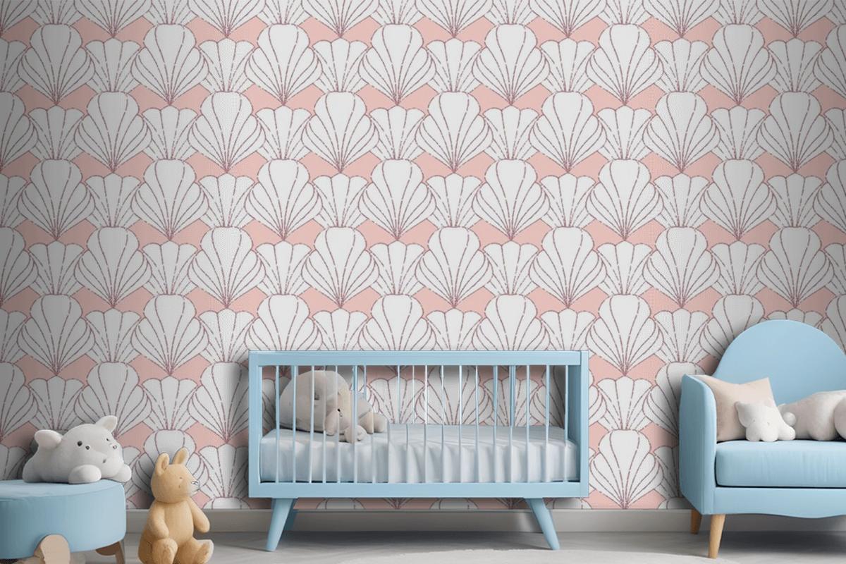 Art Deco Rose Gold Seamless Pattern Wallpaper Mural