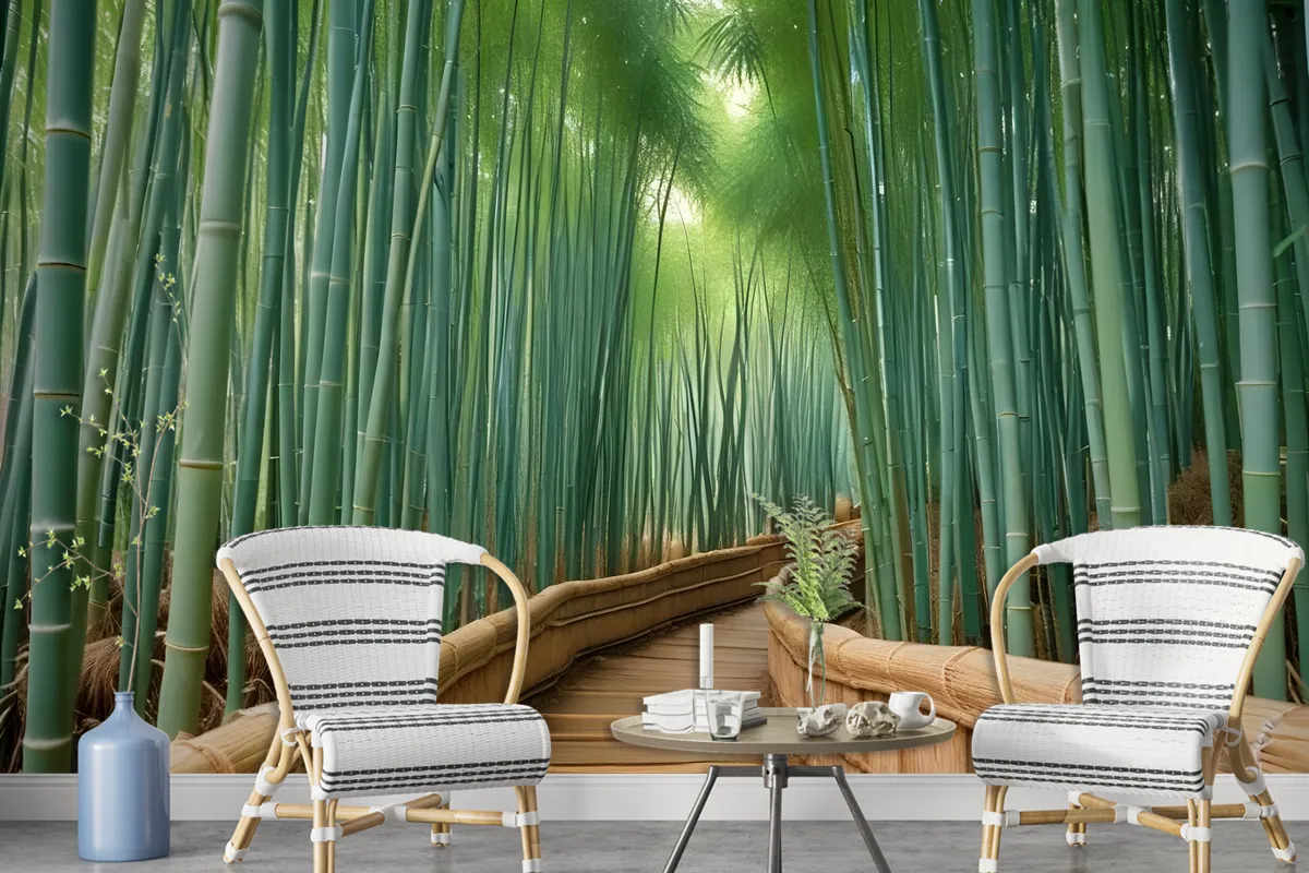 Bamboo Forest Oasis Wallpaper Mural