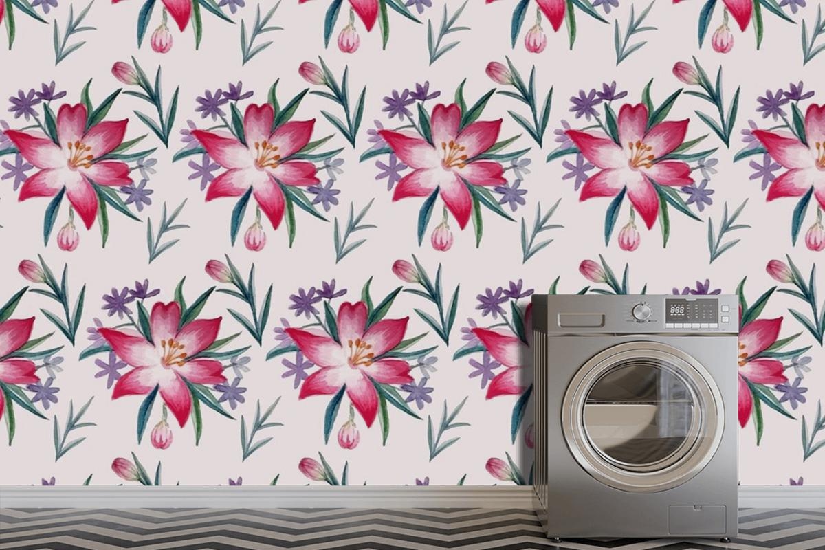 Beautiful Floral Background Pattern Wallpaper Mural