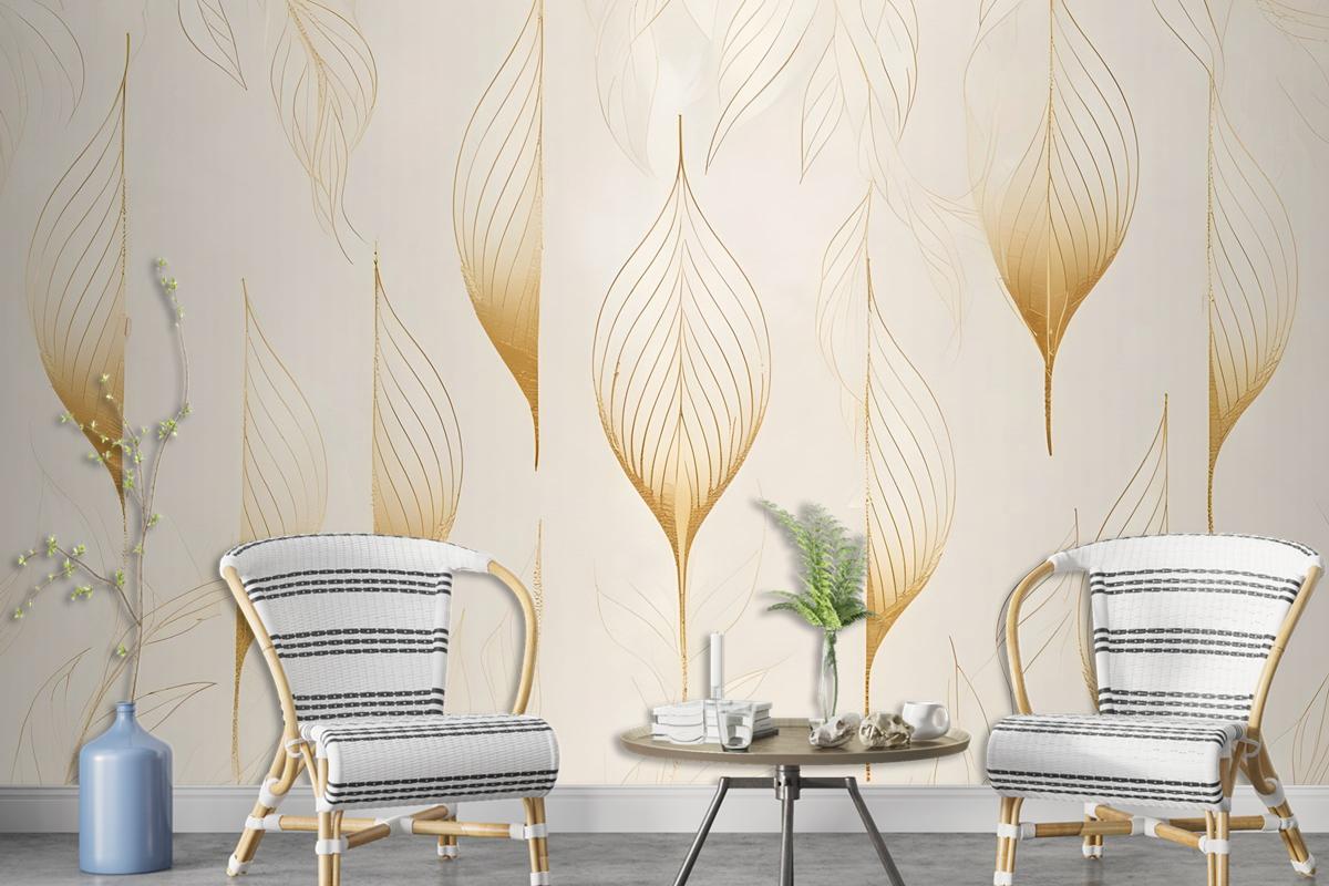 Boho Geometric Art Lines Wallpaper Mural