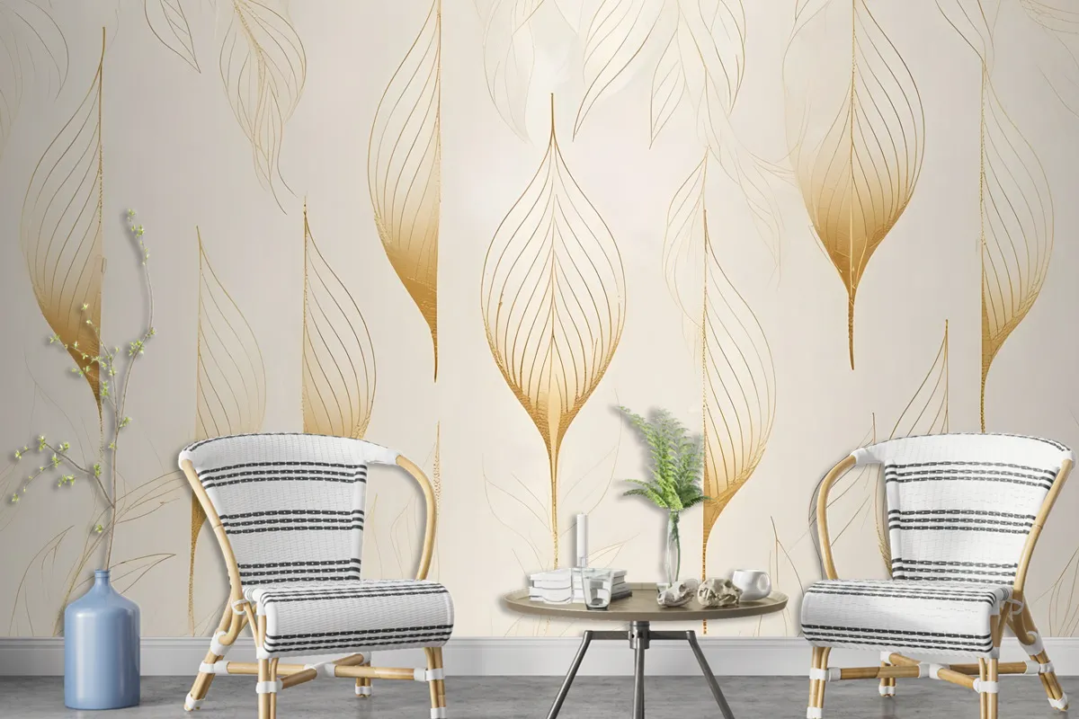 Boho Geometric Art Lines Wallpaper Mural