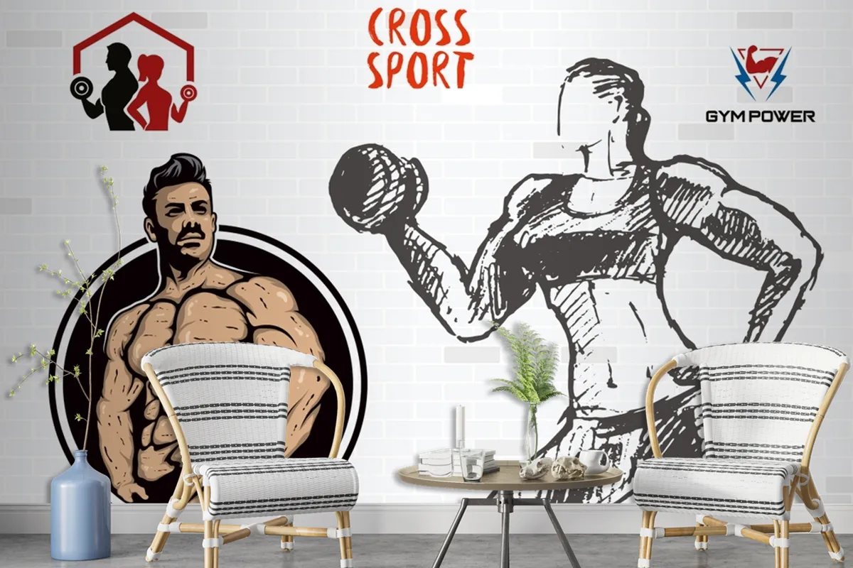 Çapraz Spor Gym Fitness Duvar Kağıdı