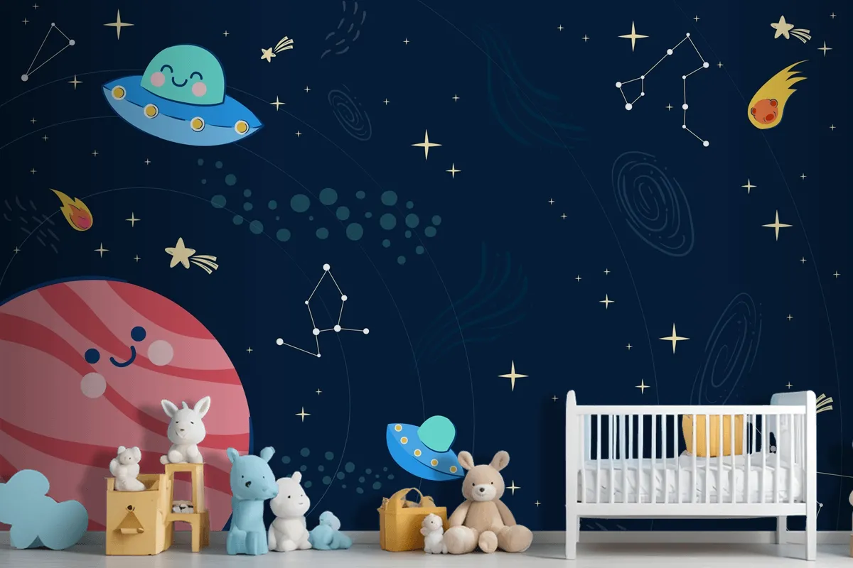 Children Space Boys Wallpaper Mural