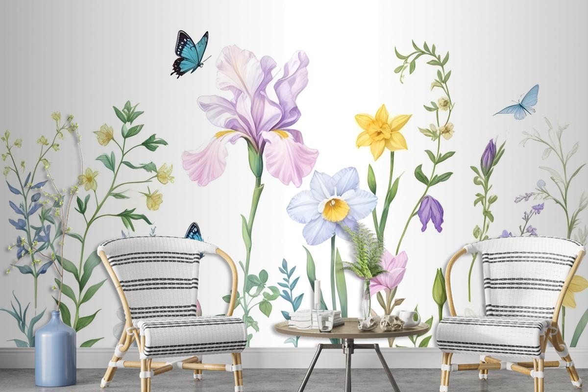 Colorful Flower Garden Wallpaper Mural