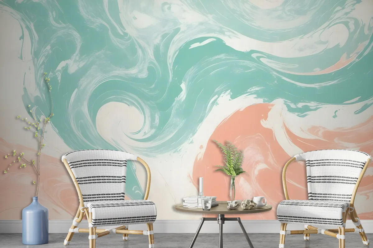 Colorful Soft Brush Painting Wallpaper Mural