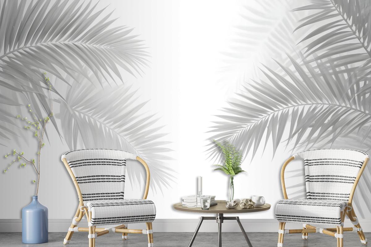 Dark Tropical Leaf Wallpaper Mural