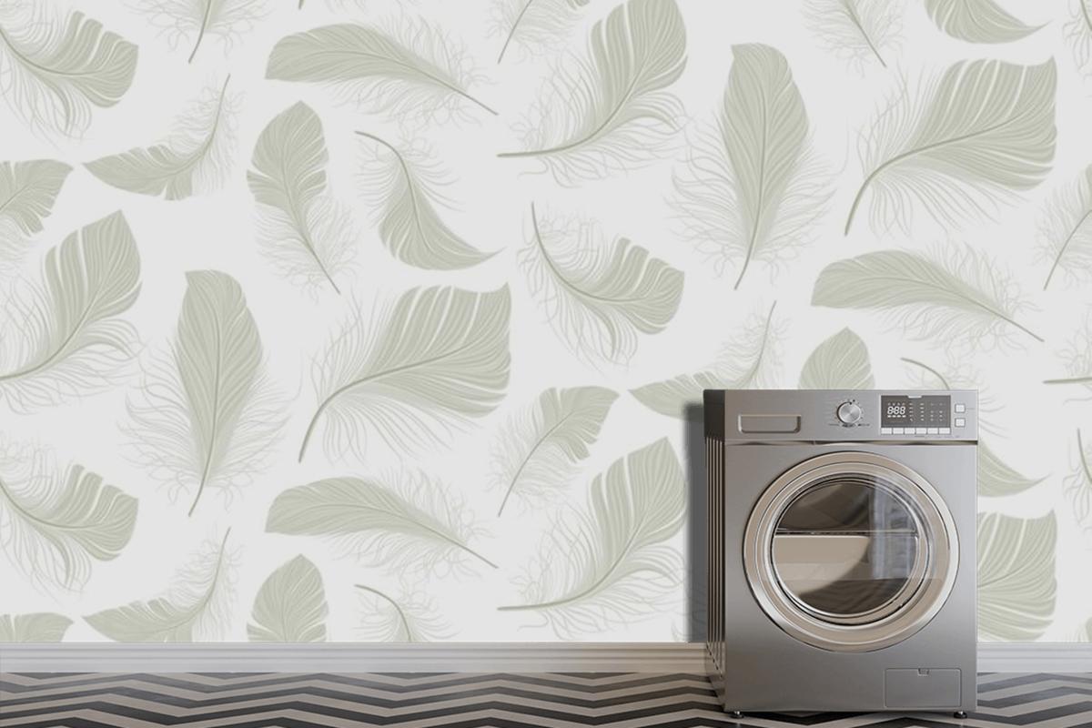 Feather Seamless Pattern Wallpaper Mural