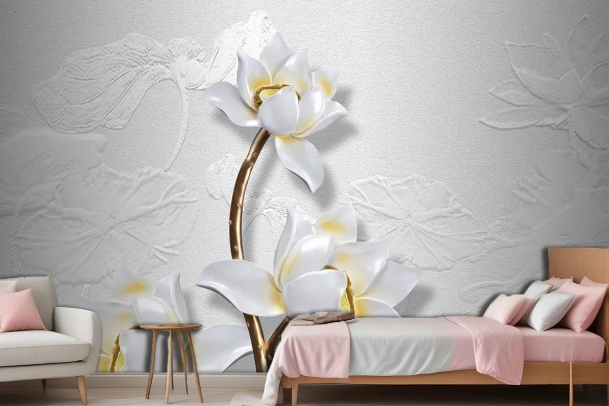 Flower Decoration Design Beautiful Wallpaper Mural