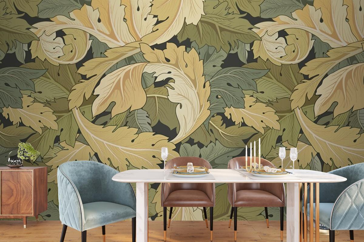 Flower Garden Dining Room Wallpaper Mural