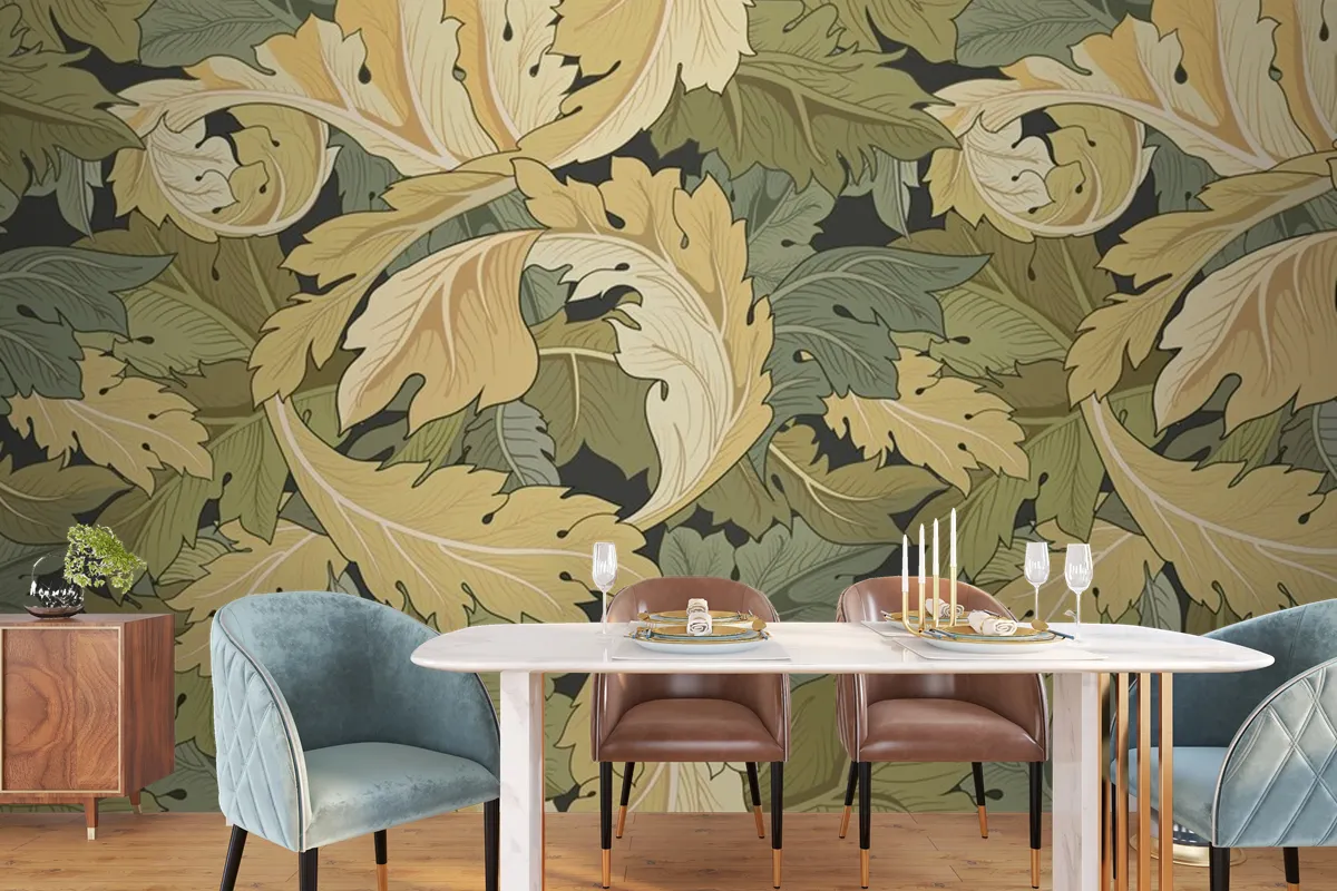 Flower Garden Dining Room Wallpaper Mural