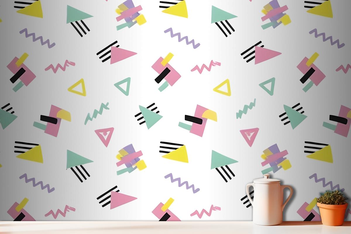 Geometric 90S Wallpaper Mural