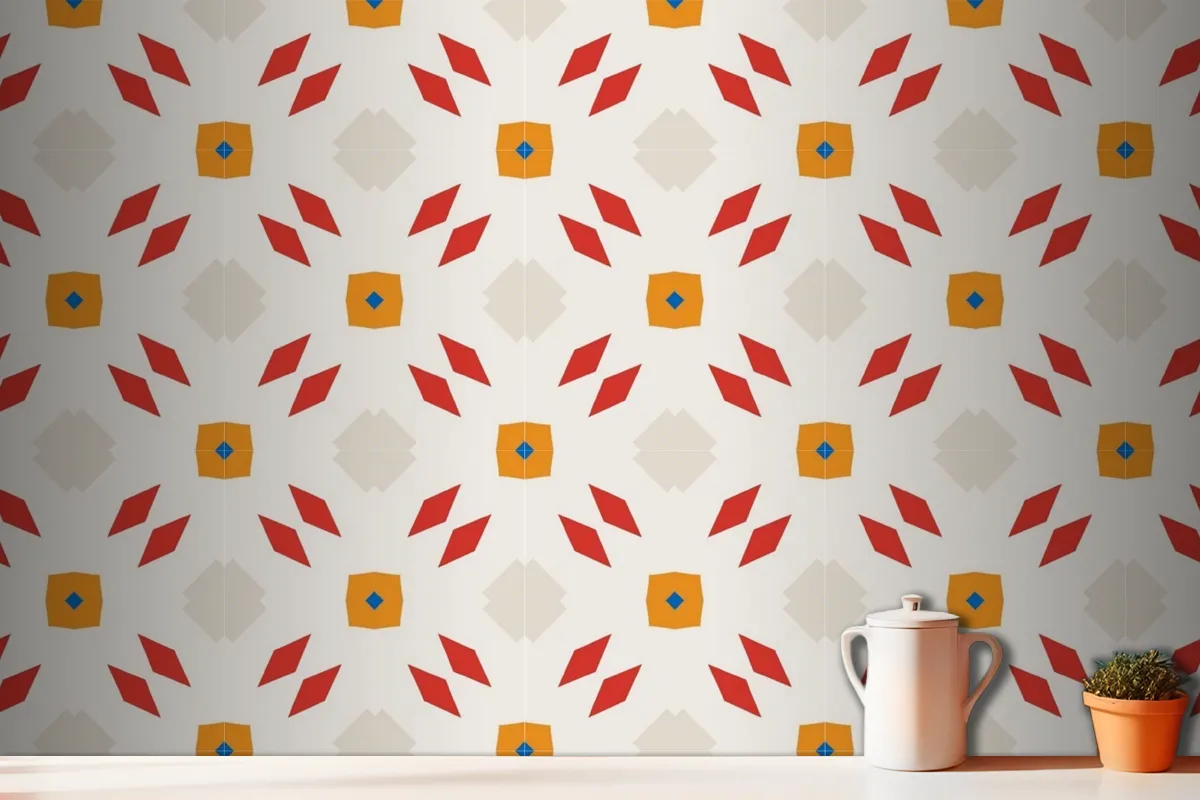 Geometric Shape Abstract Kitchen Wallpaper Mural